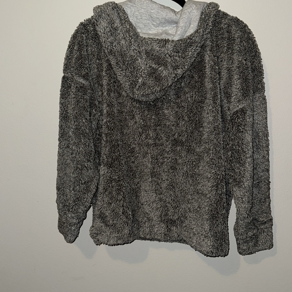 PrAna Permafrost Hoodie 1/2 Zip Pullover Fleece Organic Womens Med Grey GUC - Picture 6 of 7